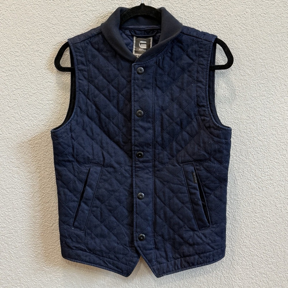 G-Star Raw Radar Gilet Quilted Vest Men's M Dark Indigo